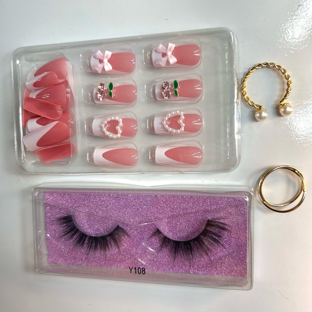 4 Pc Nails Lash Ring Bundle